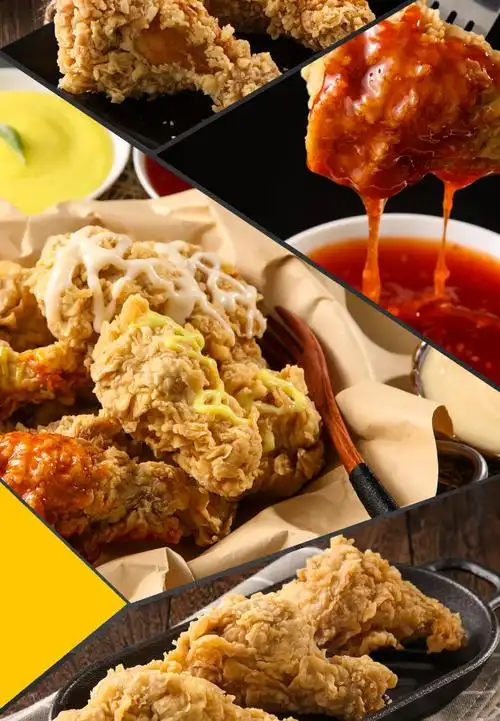 韩明洞韩国炸鸡套餐5种口味炸鸡酱柚子麻辣可乐蜂蜜蒜蓉糖醋样品_韩