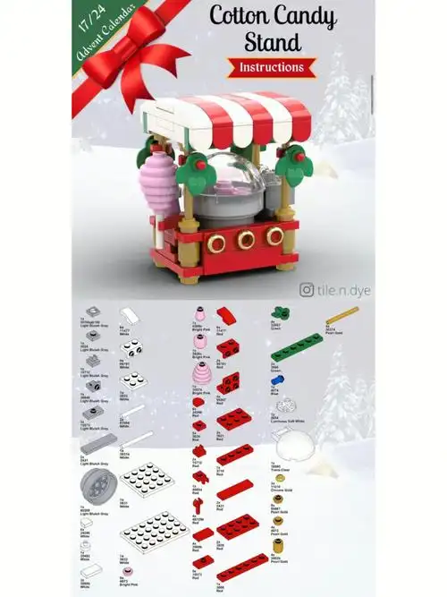 乐高moc图纸是专属于圣诞节的棉花糖呀