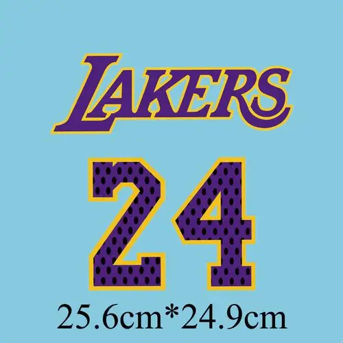图案湖人24号科比球衣热转印烫画衣服贴高弹耐布贴