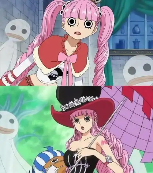 幽灵公主佩罗娜,顶上两年后,身材更好,现身穿黑色抹胸裙.