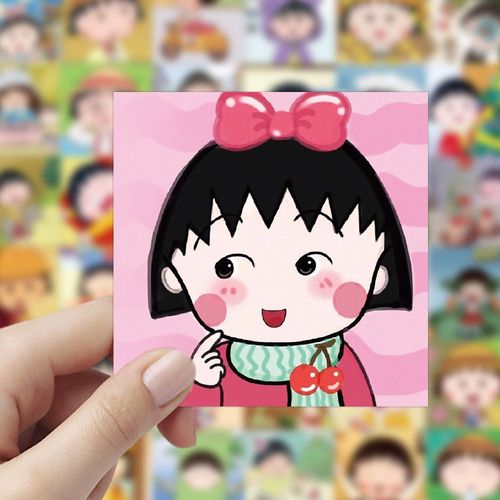 180张圣诞小丸子贴纸卡通周边樱桃小丸子贴画diy桌面平板手账装饰