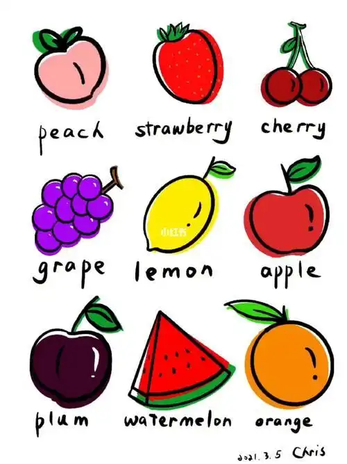 水果简笔画英语简笔画呓人珠宝自由行热门攻略英语