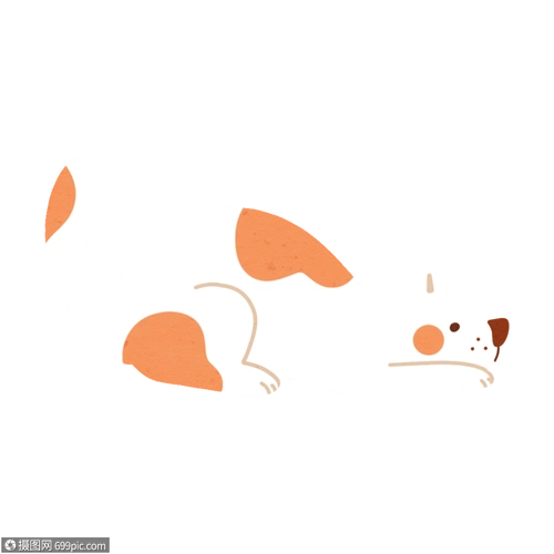 趴着的小猫小猫图片手绘小猫