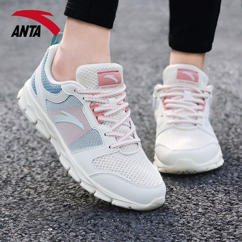 安踏女鞋夏季薄款网面透气运动鞋官方旗舰店正品女款跑步鞋