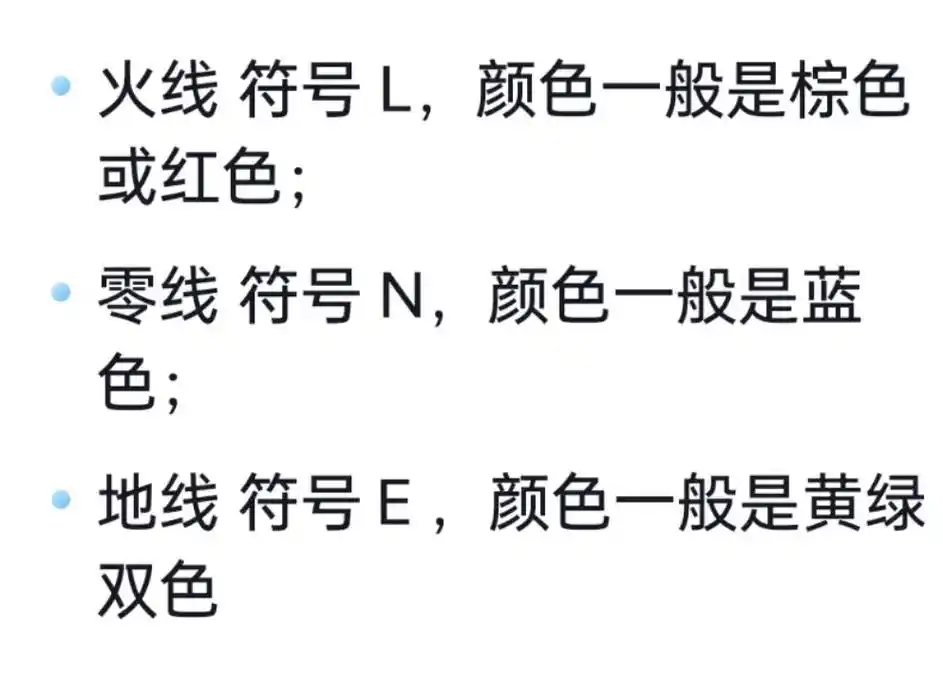 火线零线地线的标志和颜色 - 抖音