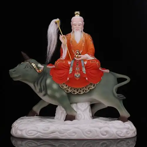 张慧存旗舰店的优惠券大全—骑牛太上老君神像供奉三清道祖道德天尊