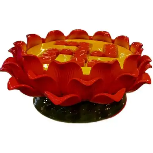 灯座陶瓷卍字十七17盏酥油万字灯架圆形供佛蜡烛