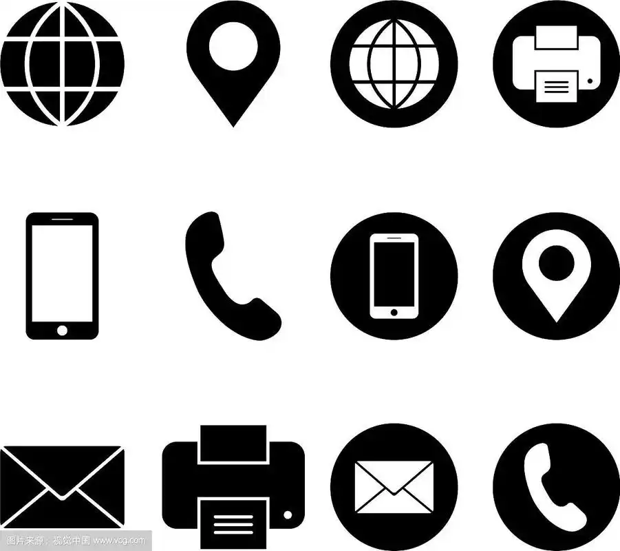 名片图标联系符号