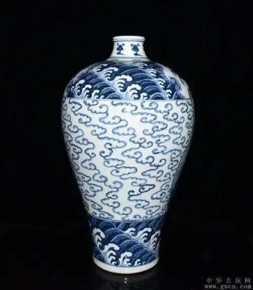 明代正统青花观音梅瓶【46x26cm】