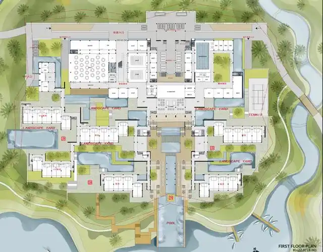 [浙江]宁波天明湖新中式风格酒店概念方案[文本 su]