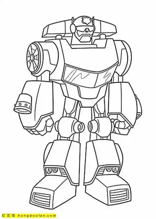 10张令人敬畏的变形金刚机器人涂色图片-红豆饭小学生简笔画大全
