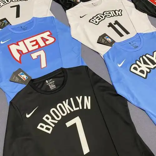 篮网队篮球训练服哈登杜兰特球星速干长袖t恤运动热投篮服篮网11号