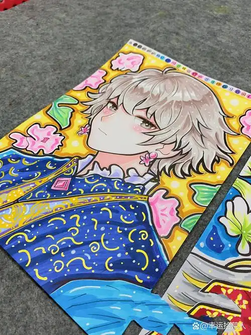 【动漫临摹卡】男生头像合集04,马克笔手绘