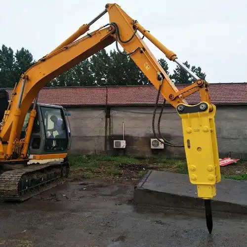 邦捷混凝土路面破碎器挖机配件zs-160高频破碎锤开山啄石器