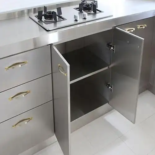 不锈钢定制整体橱柜厨柜台面家用换新装修简约不锈钢橱柜