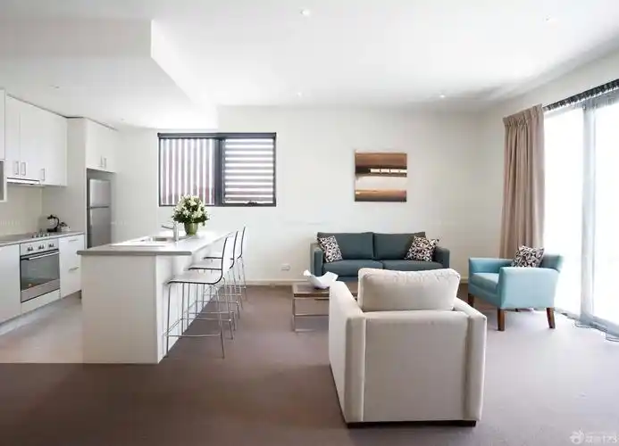 温馨时尚简约客厅厨房装修效果图大全