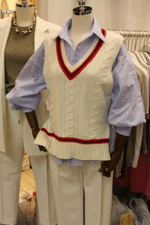 eight8 女士无袖鸡心领针织背心不含其它均码24000