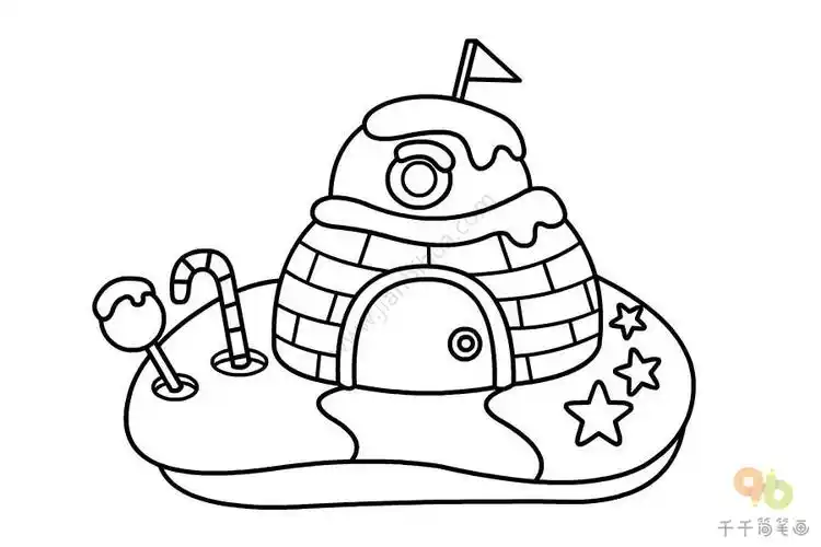 冰雪世界简笔画