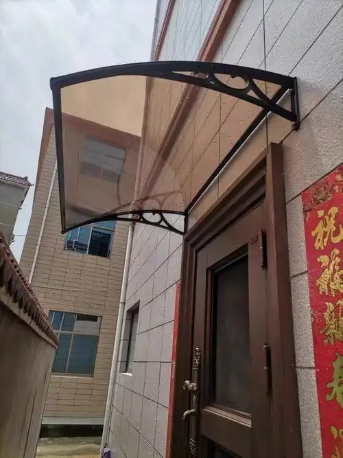 户外铝合金雨棚pc耐力板遮阳篷遮阳棚阳台屋檐家用铝遮雨棚a5