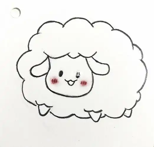 简笔画教程  #临摹  #小绵羊  #羊  #创作者小助手  #可爱简笔画