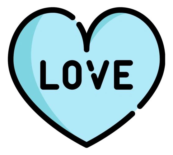 卡通爱心love图标