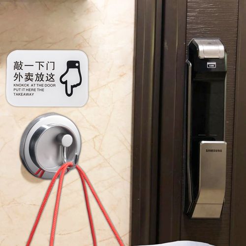 外卖挂钩304不锈钢入户小区门口墙壁玄关隐藏式旋转重力挂钩神器