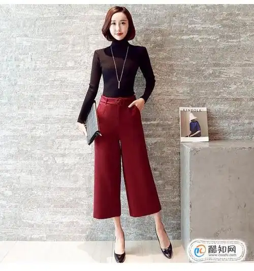 酒红色裤子怎么搭配优质