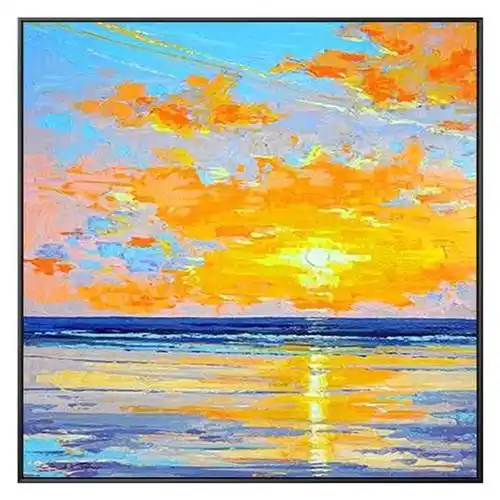 海上日出水粉画 海上日出水粉画视频教程