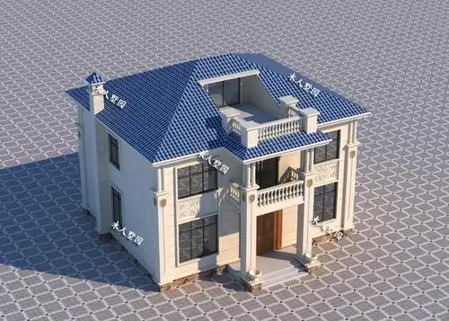 12×11.8米二层农村别墅,把露台换成屋顶平台,这个设计不一般