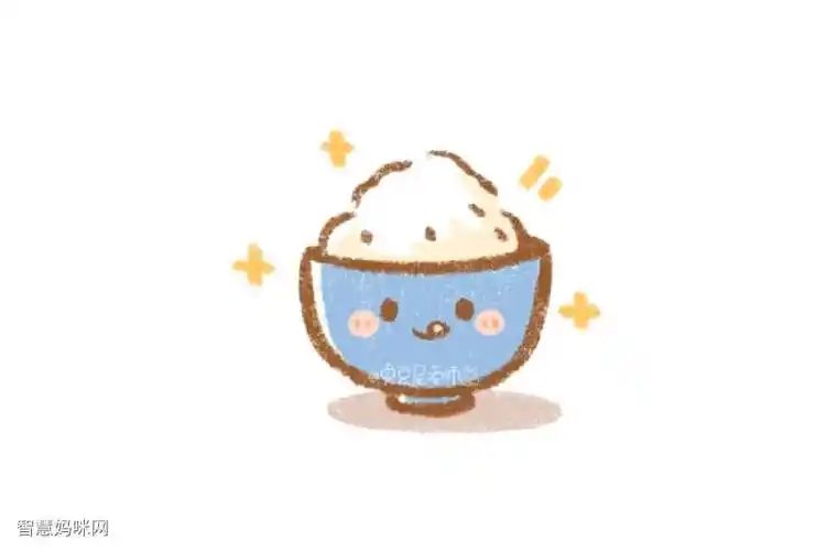 可爱简单的一碗米饭怎么画