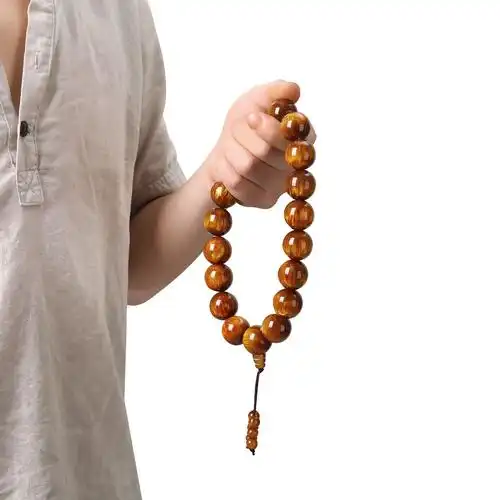 直播带货仿金丝海柳十八罗汉手串 文玩手串和尚念珠佛教用品25mm