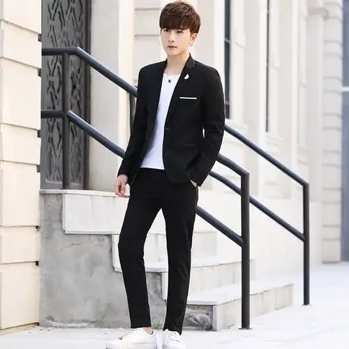 西服三件套装青少年初中中学生大童演出15男孩西装西服