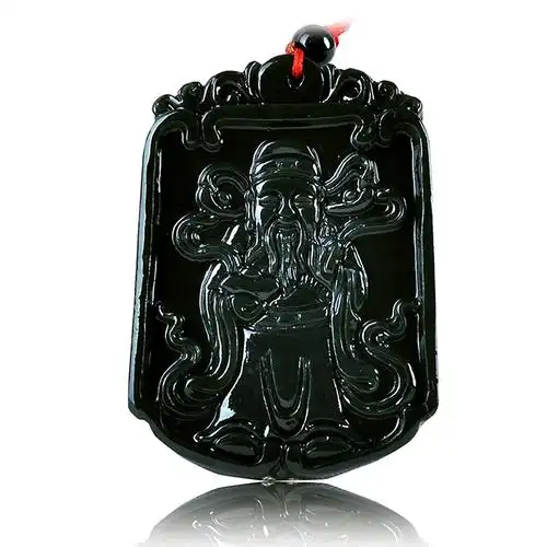 御尚玉 天然和田玉财神挂件 和田玉文财神吊坠 财源滚滚挂件 附权威