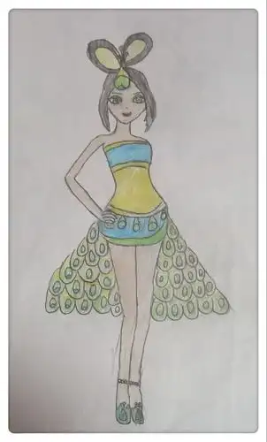 我的仙子梦——徽县实验小学二年级四班吕依蔓的仙子彩铅画