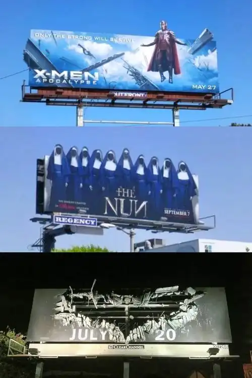 创意十足的电影广告牌,实在是太吸睛了!每一个都让人忍不 - 抖音