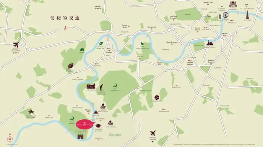 金斯顿位于伦敦市中心西南,属于交通6区,是伦敦重要的通勤居住街区.