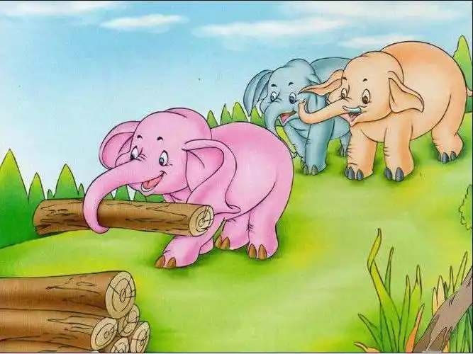 写美篇爸爸妈妈对小象说:"我们大象力气大,这是 小鸟不能比的".