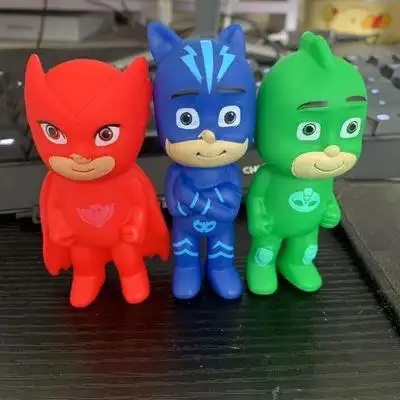 蒙面睡衣小英雄睡衣侠蒙面侠6款关节可动公q仔全套变形手办玩具