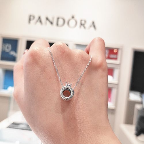 pandora潘多拉纯银为你加冕项链女锁骨链轻奢zt2100生日礼物 女生
