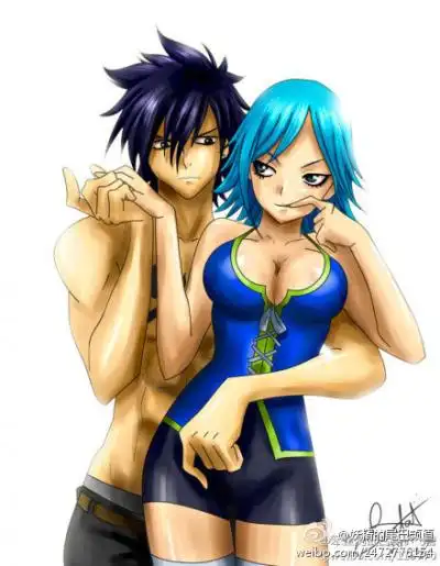 求这张妖精的尾巴格雷和朱比亚的同人原图谢谢了