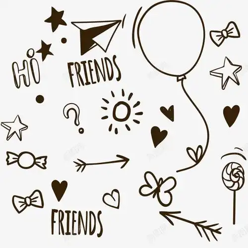 卡通创意手绘海报背景矢量图