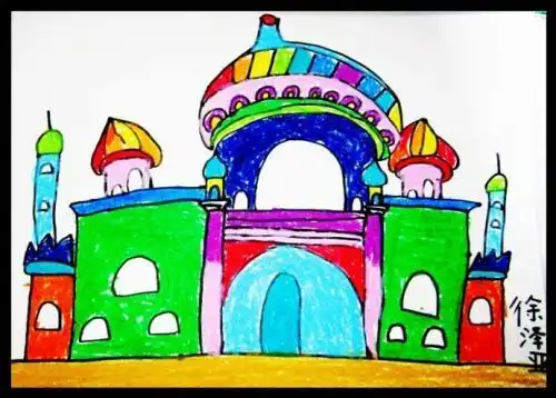 蹦蹦床简笔画视频教程儿童涂鸦简笔画教儿童绘画充气城堡涂色蹦蹦床