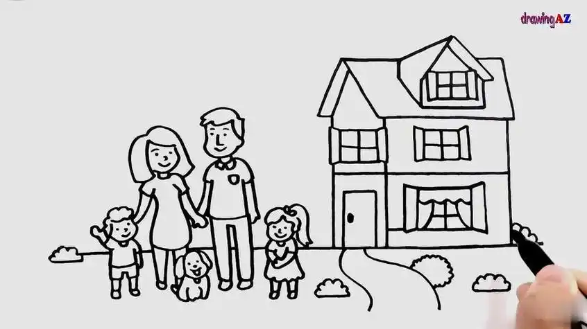 幼儿简笔画一家si口