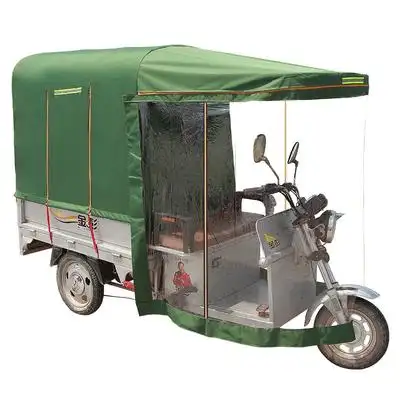 飞龙电动三轮车车篷透明遮雨蓬挡防风加厚全封闭雨棚遮阳篷 原价158元