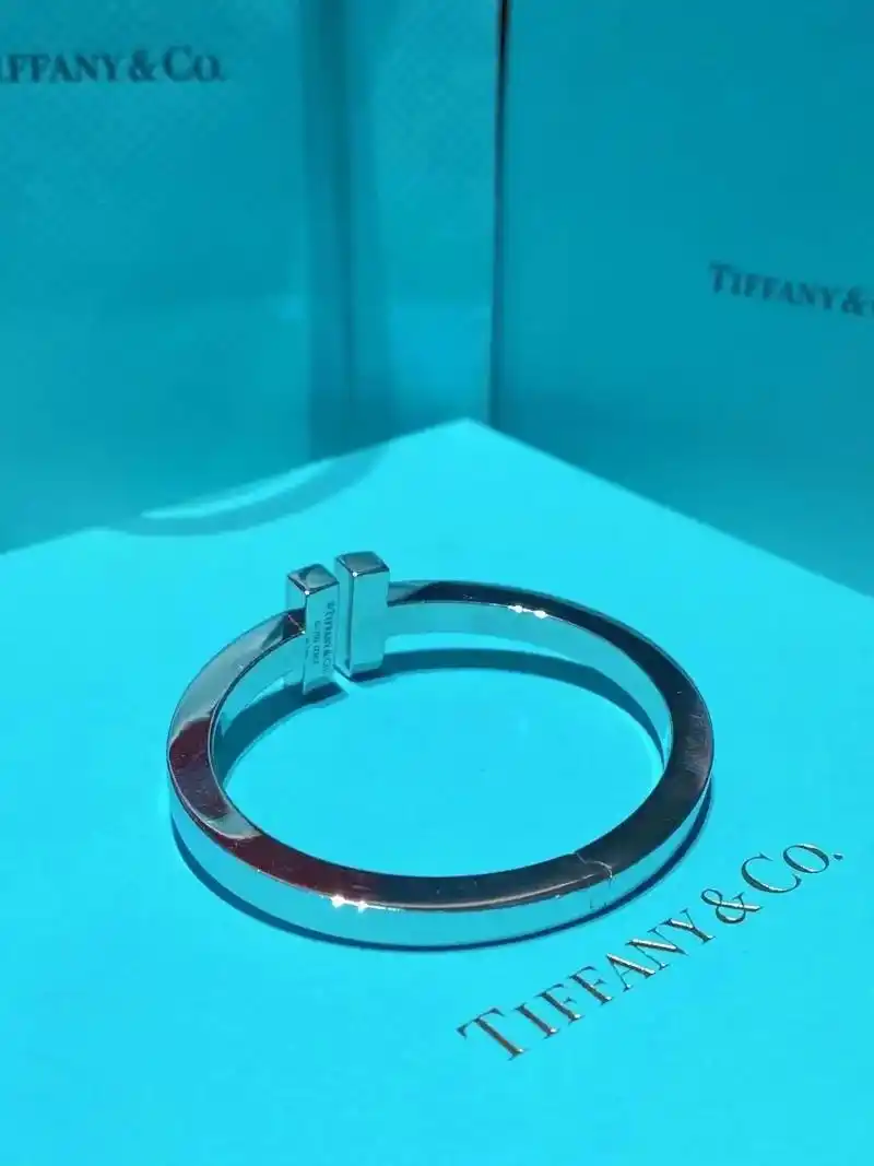 蒂芙尼.tiffany蒂芙尼t系列铺镶钻石方形开口手镯,18 - 抖音
