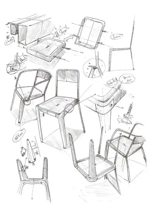 椅子设计 家具设计 手绘草图椅子草图  灵感构思 产品设计#草图