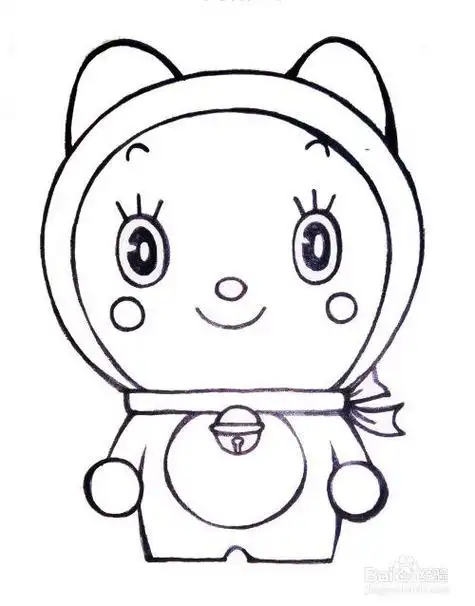 哆啦美简笔画的画法