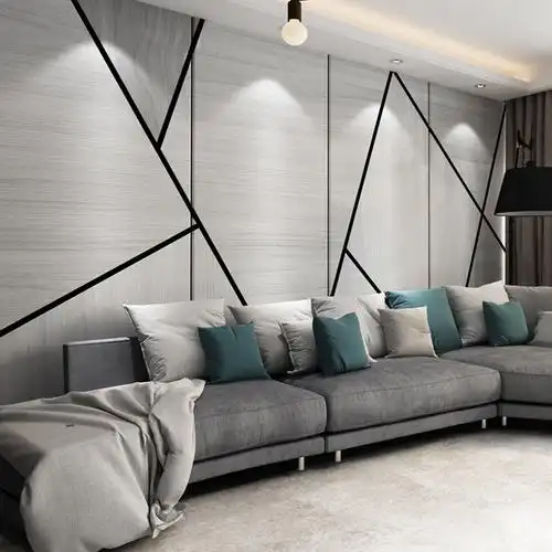 电视闪电客背景墙硬包轻奢壁画现代几何图形客厅装饰沙发卧室床头软包