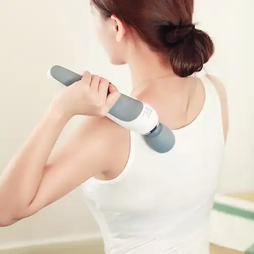 日本按摩器手持振动220v充电按摩多功能家用肩颈按摩棒