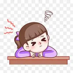 女孩烦恼下载 png下载psd烦恼忧愁下载 png下载psd手绘卡通男生的疑问